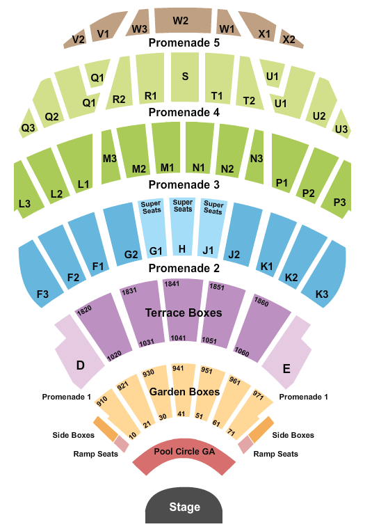 Hollywood Bowl Hollywood Bowl Seating Chart